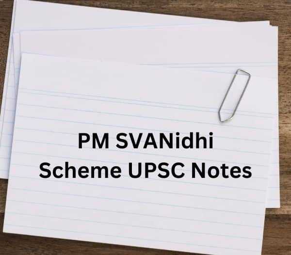 PM SVANidhi Scheme UPSC